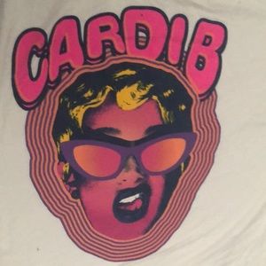 CARDI B white t-shirt